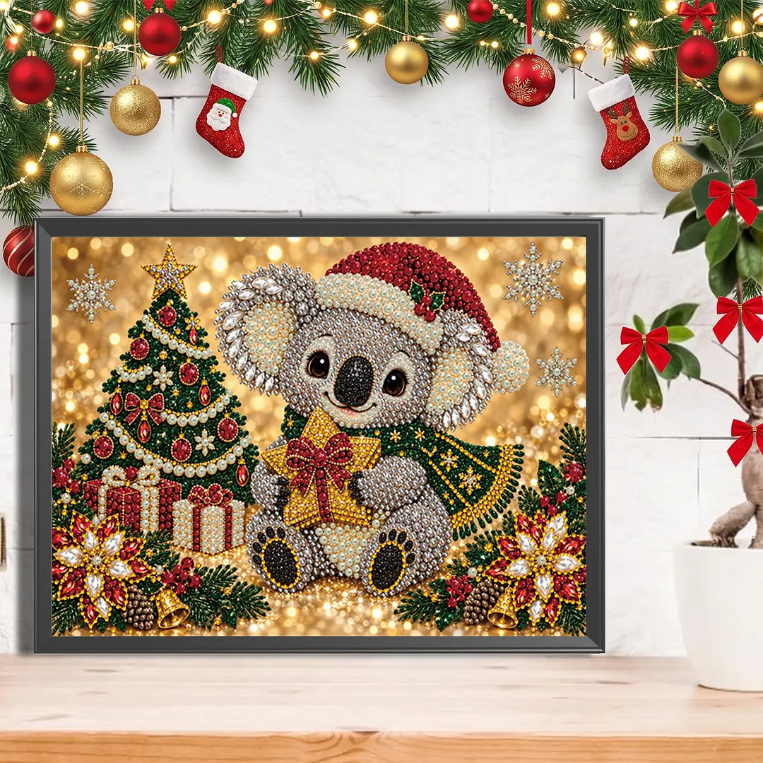Pearl Painting Kit for Adults Christmas Koala 15.75x11.81in