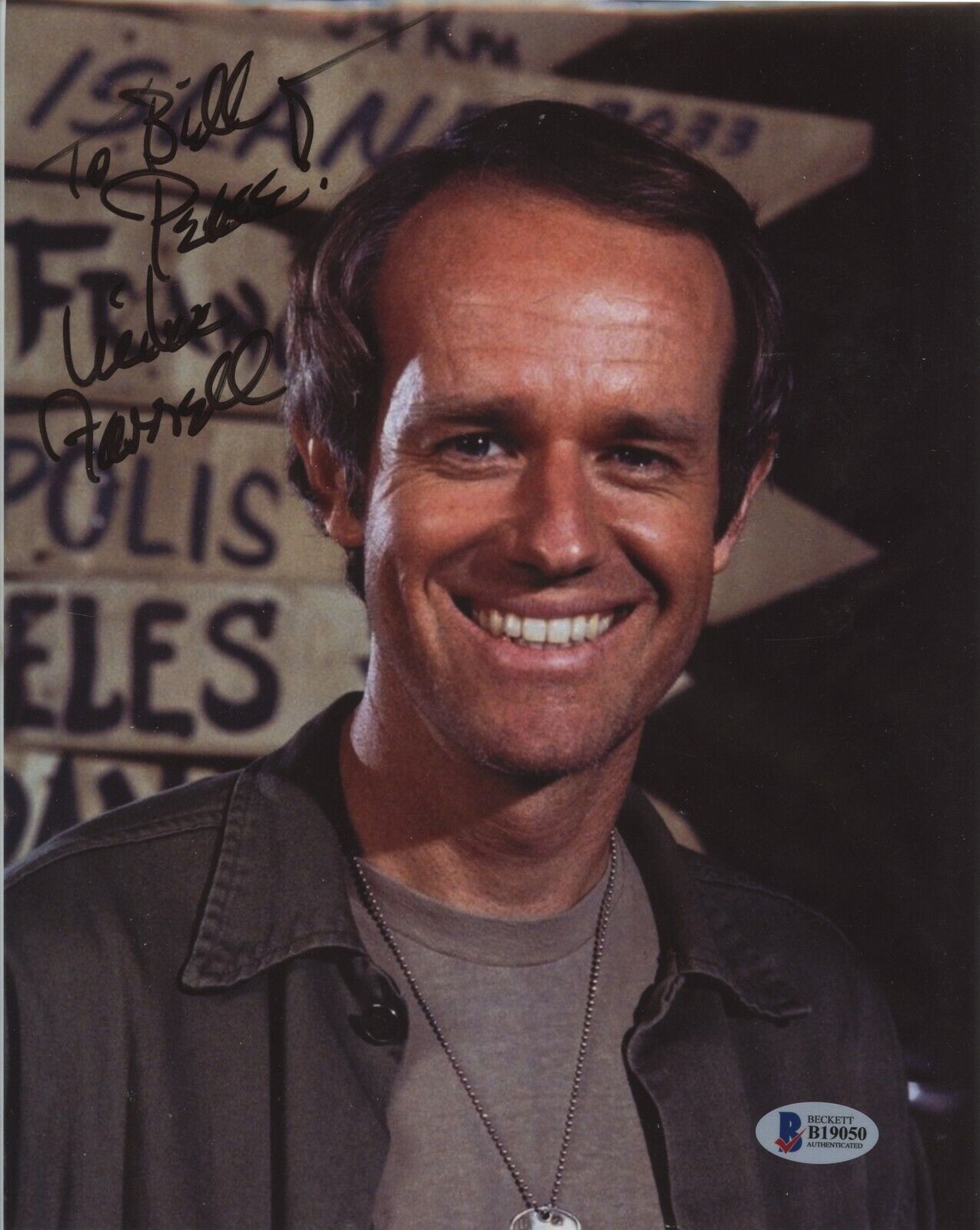 MIKE FARRELL 8x10 Photo Poster painting Signed Autographed Auto BAS Beckett MASH