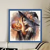 Pumpkin Witch-11CT Stamped Cross Stitch 50*50cm/19.69*19.69in