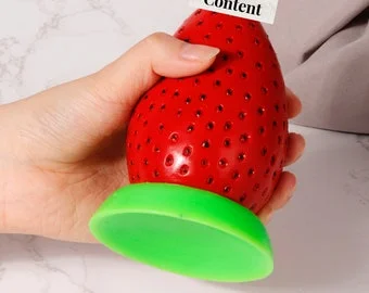 strawberry anal plug Strawberry Silicone Dildo Butt Anal Plug Fantasy Body Safe Knotted Suction  Cup Huge Large Realistic Dildo Sex Toy Adult Toy Mature