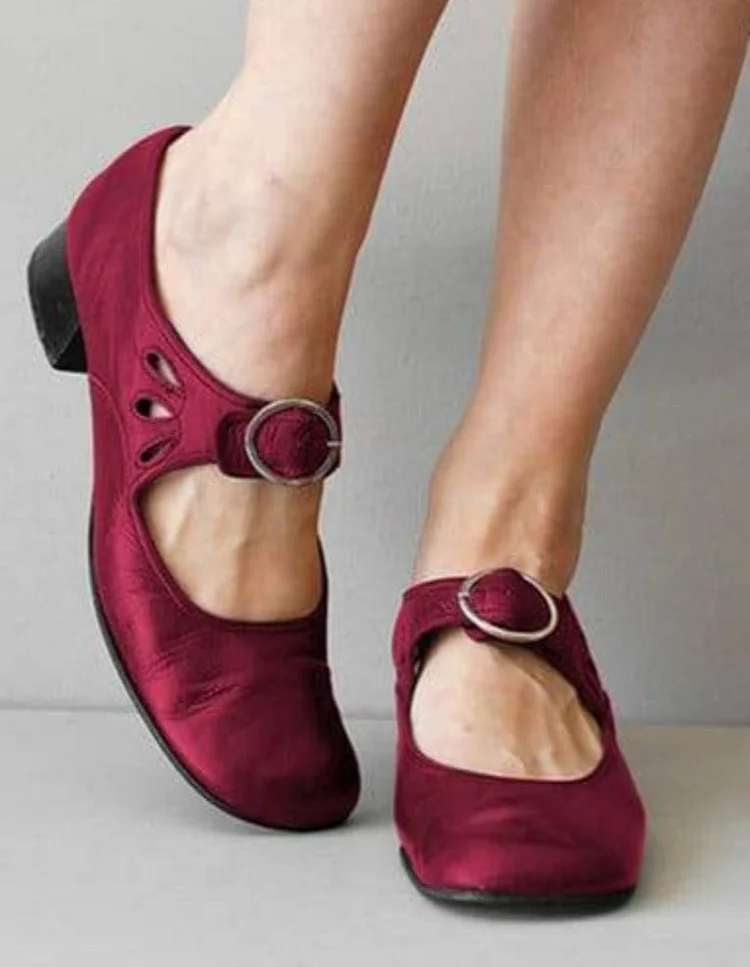 Mary Janes Summer Low Heel Vintage Women Shoes