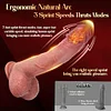 Vibrador el&eacute;trico telesc&oacute;pico com 3 modos de pulsa&ccedil;&atilde;o e 5 modos de vibra&ccedil;&atilde;o, formato realista de p&ecirc;nis de 21,5 cm (8,5 polegadas), adequado para estimula&ccedil;&atilde;o clitoriana, do ponto G e anal, feito de silicone l&iacute;quido, com ventosa, #86KT2D3D