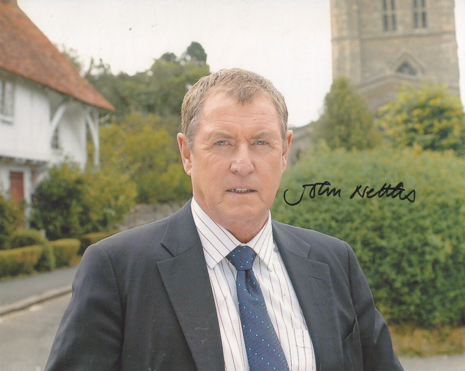 John Nettles signed MIDSOMER MURDERS Photo Poster painting - UACC DEALER