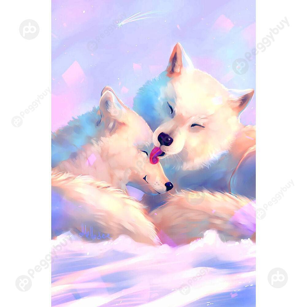 

1000pcs DIY Happiness White Wolves Puzzle Educational Learning Jigsaw Toys, 501 Original