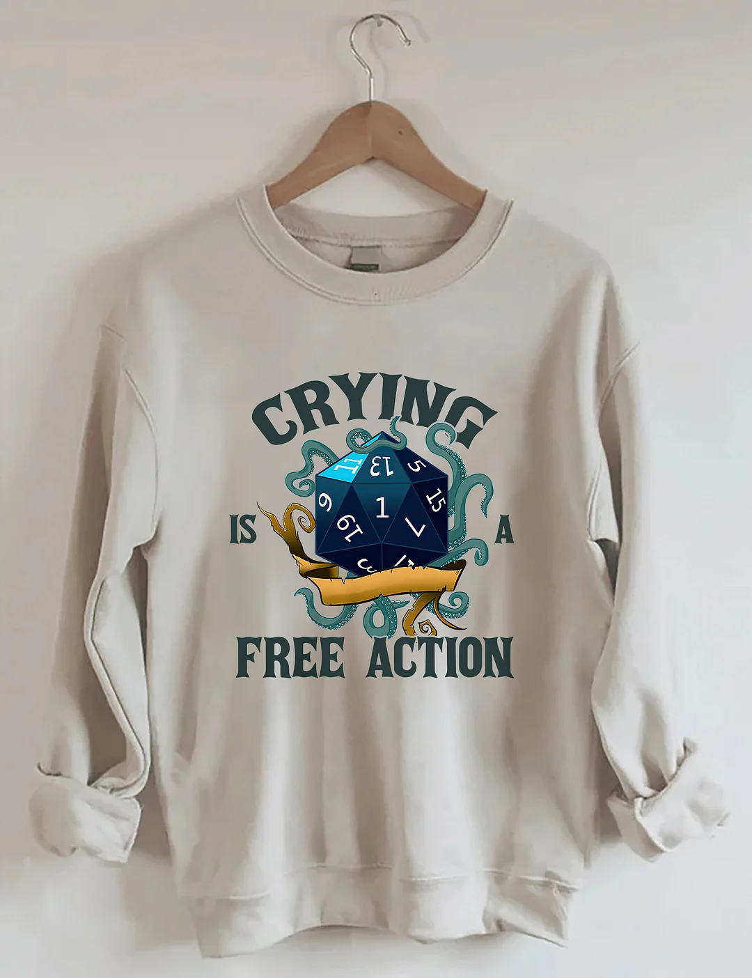 Crying Is A Free Action Sweatshirt