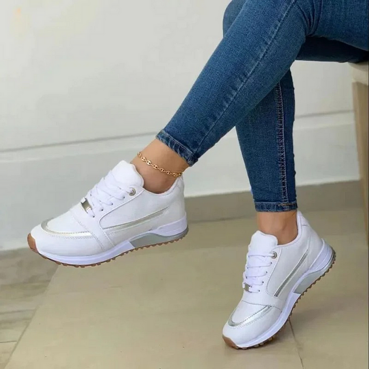 Women's Tricolor Flat Sole Orthopedic Walking Shoes  Stunahome.com