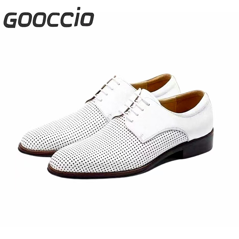 GD183 Cowhide Breathable Dress Shoes/Derby Shoes For Men GOOCCIO   