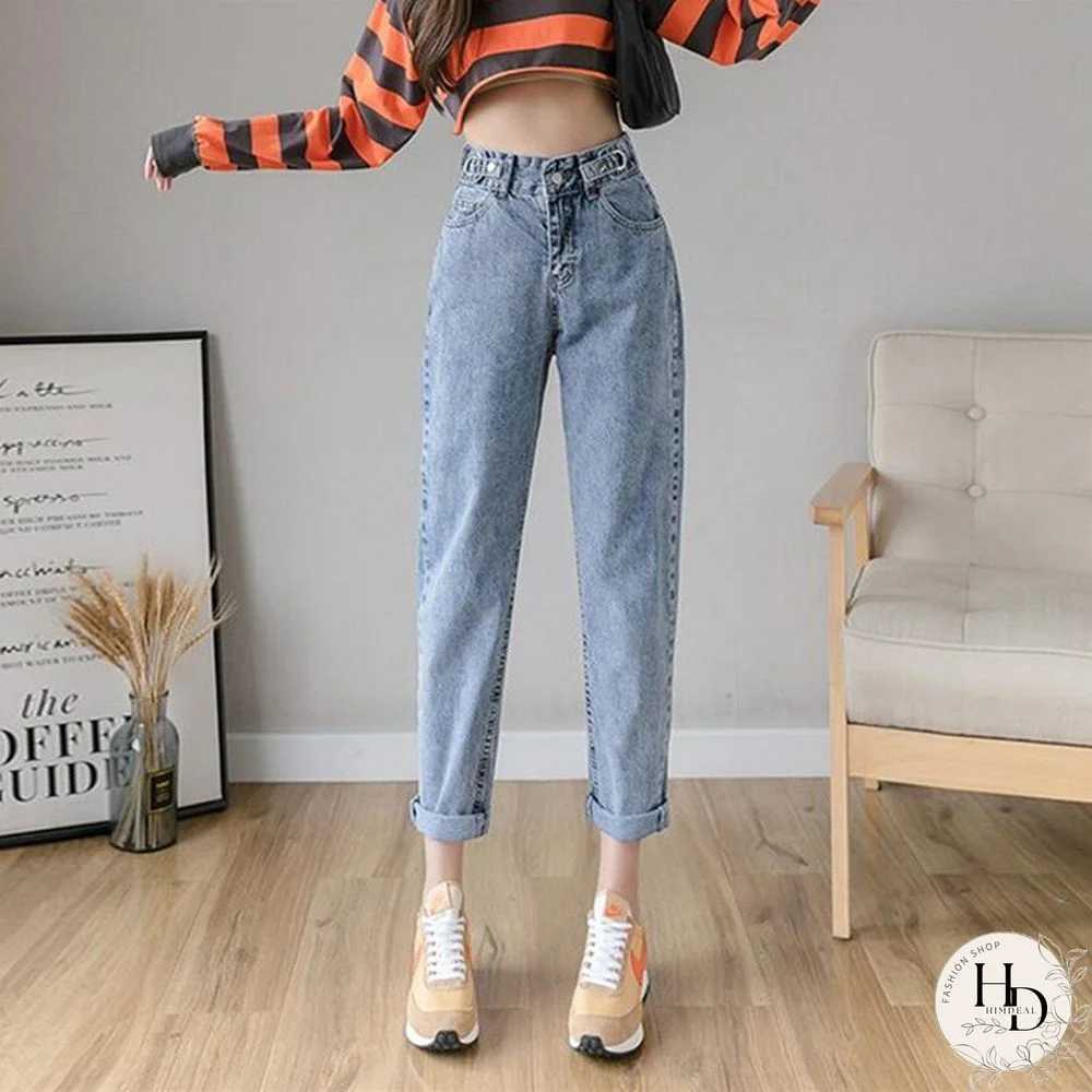 Woman Jeans High Waist Clothes Wide Leg Denim Clothing Blue Streetwear Vintage Quality Fashion Harajuku Straight Pants