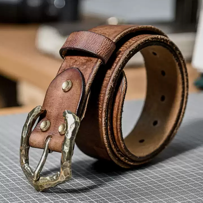 Men's Handmade Distressed Vintage Leather Belt
