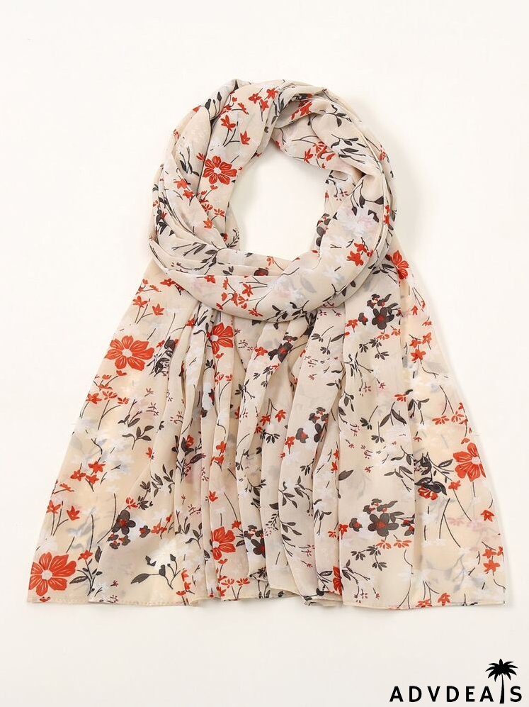 Flower Print Scarf