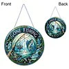 (Upgrade Size)DIY Double Sided Effect Diamond Painting Hanging Pendant Kit (Fish)