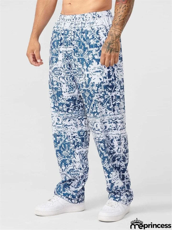 Men's Hip-Hop Digital Printed Loose Fitness Ugly Pants