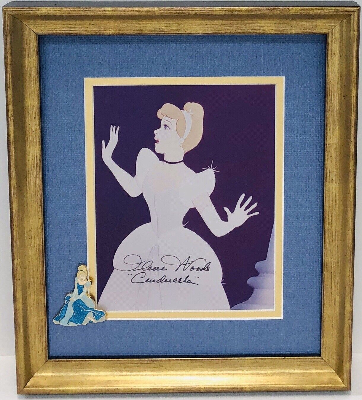 Cinderella Ilene Woods Signed Autographed 10x12 Framed Photo Poster painting Disney