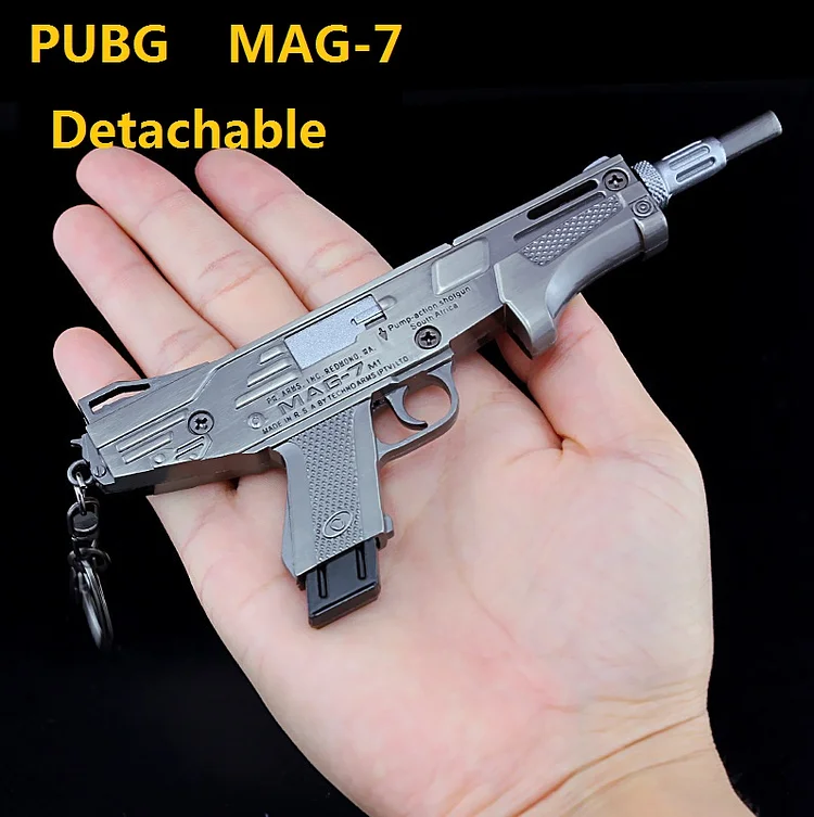 ToyTime PUBG  Mini Gun Alloy Pendant Keychains Collection R1895 AWM SCAR-L MGL P90 Kar-98mini keychain fidget toy