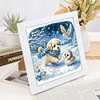 5D DIY Partial Special Shaped Drill Diamond Painting With Frame Kit Dog Decor 19.2x19.2cm