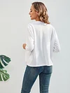 Open Front Solid Cardigan with 3/4 Sleeves, Elegant Spring/Summer Women's Clothing