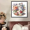 Chat Mignon Dans La Coupe-Peinture Diamant En Forme Spéciale-30 * 30CM