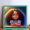 uk.everydayedeals (Limited Stock)Cross Stitch - 11ct Stamped - Fille boucl&eacute;e africaine (40*40cm)