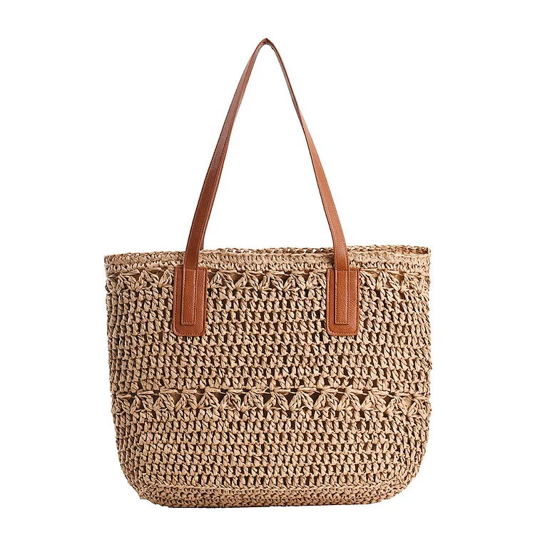 Summer Beach Bags Large Capacity Hand-Woven Shoulder Bag for Seaside Holiday-Annaletters