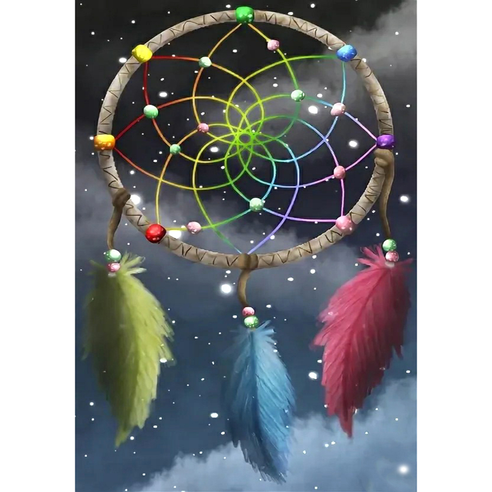 

30*40CM - Round Drill Diamond Painting - Dreamcatcher, 501 Original