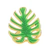 Green Palm Leaf Golden Catering Napkin Ring