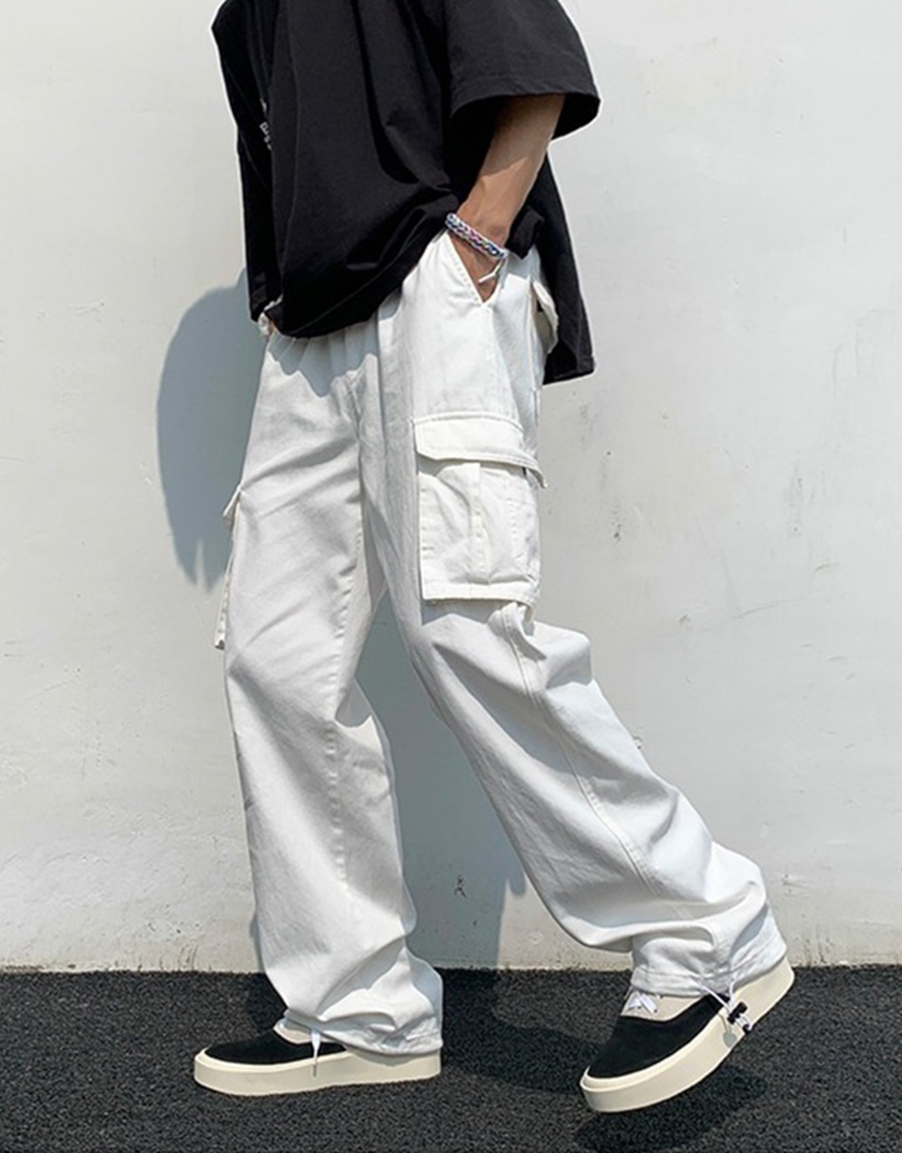 Pure Cotton Loose Multi-pocket Casual Pants / TECHWEAR CLUB / Techwear