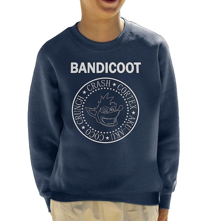 Crash Bandicoot Ramones Logo Kid's Sweatshirt