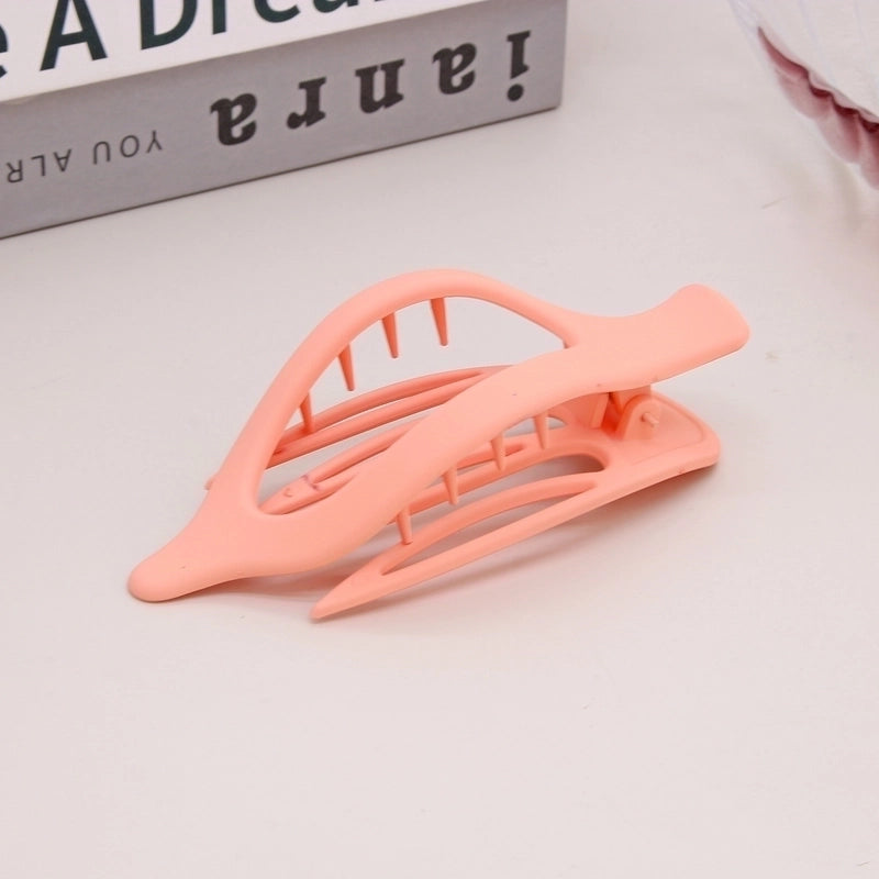 Women’s Lady Classic Style Solid Color Plastic Stoving Varnish Hair Clip