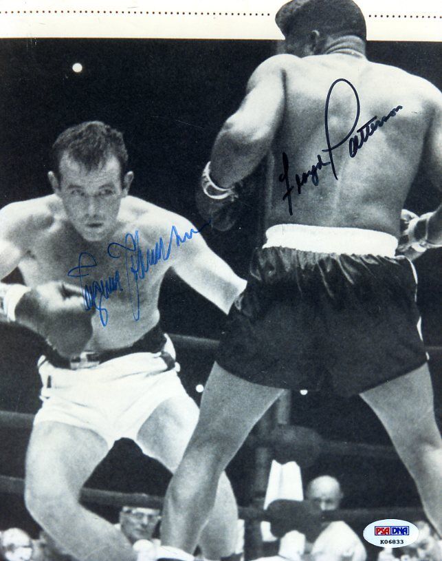 Ingemar Johansson Flloyd Patterson Psa/dna Signed 8x10 Photo Poster painting Authentic Autograph