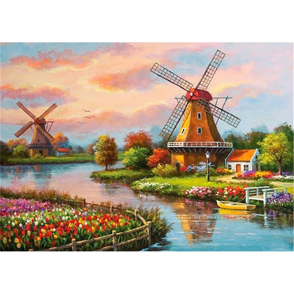 Diamond Painting - Full Round - Windmill(40*30cm)