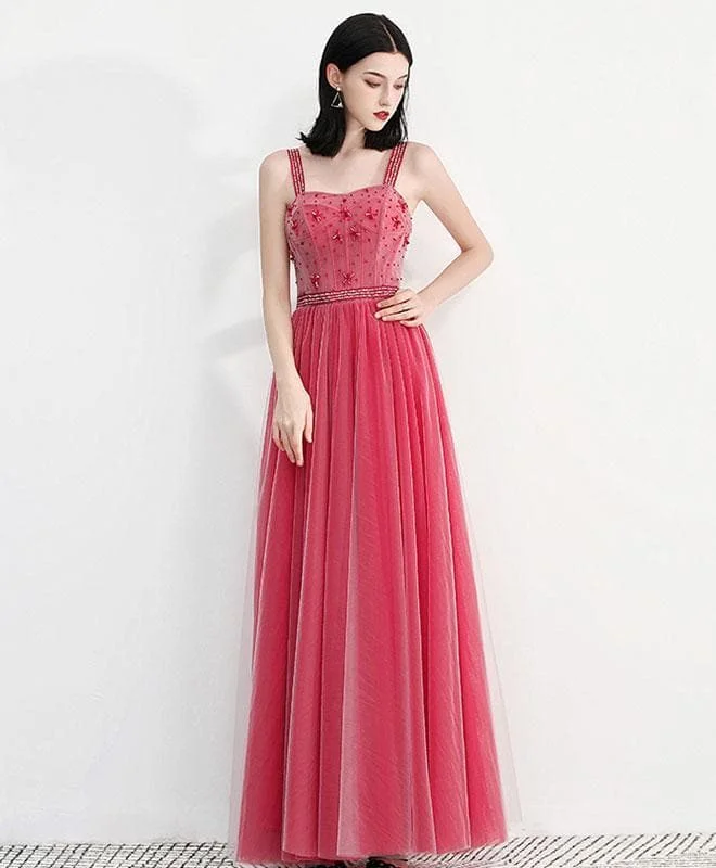 Sweetheart Neck Tulle Long Prom Dress, Tulle Evening Dress