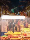 Work Light Rechargeable Night Market Light with Hook for Car Repairing/Emergency