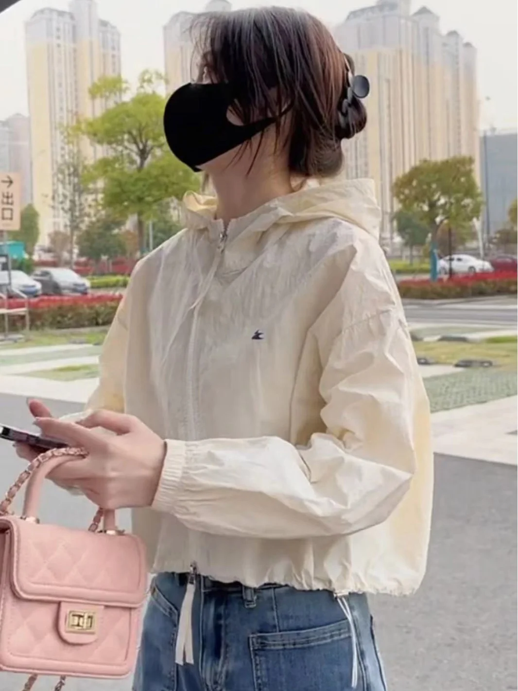 Toloer Sunscreen Coat Female Summer Thin Coat Female Short Short Man 2024 New Loose Joker Hooded Casual Top-Outfit Ideas