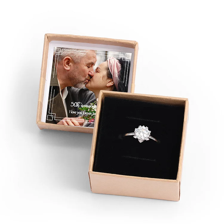 Kettenmachen Personalisierter  Foto-Gravur-Geschenkbox, für Ringe, Ohrringe oder kleine Artikel