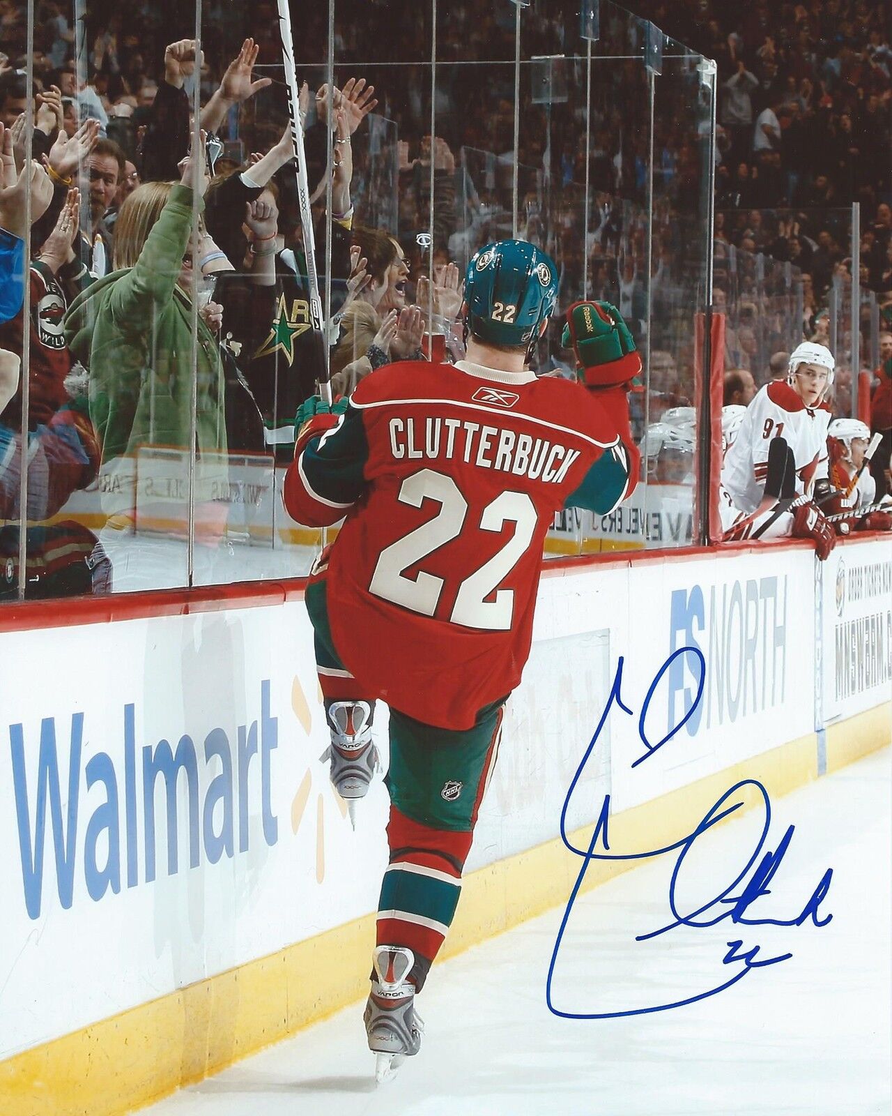 Cal Clutterbuck Signed 8×10 Photo Poster painting Minnesota Wild Autographed COA