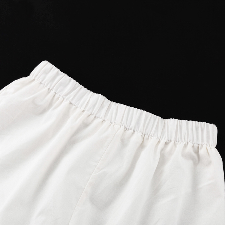 Ootddress Ruffled Casual Outfits For Women High Waist Long Sleeve Shorts Two Piece Solid Knee Length Baggy Female Nightwear Outfits