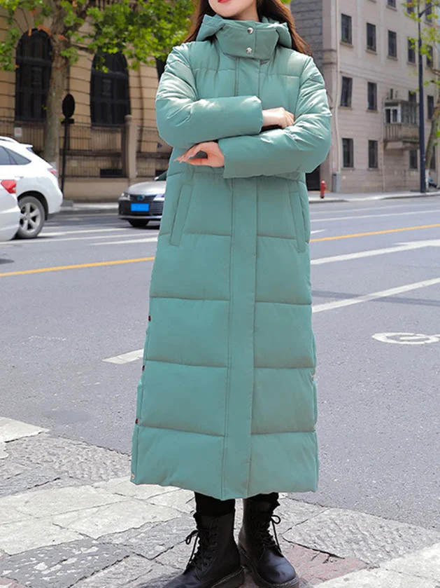 Women Half Sleeve V-neck Solid Color Dress