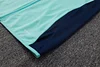 Joyfball 2024/2025 Kids Size Manchester United Long Zipped Jacket Light Green Football Jersey 1:1 Thai Quality
