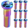 10Pcs Bike Spoke Nipples 14G Colorful Spokes Nipples for Mountain Road Bicycles