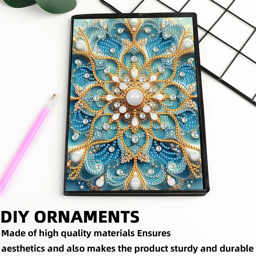2pcs Mandala Partial DIY 50 Pages A5 Diamond Painting Notebook for Study Home