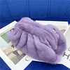 Fashion Elegant Clutch Bag Real Mink Fur Bags New 2024 Hot Selling Chain Dinner Bag Lady Handbag Designer Luxury Clutch Bag