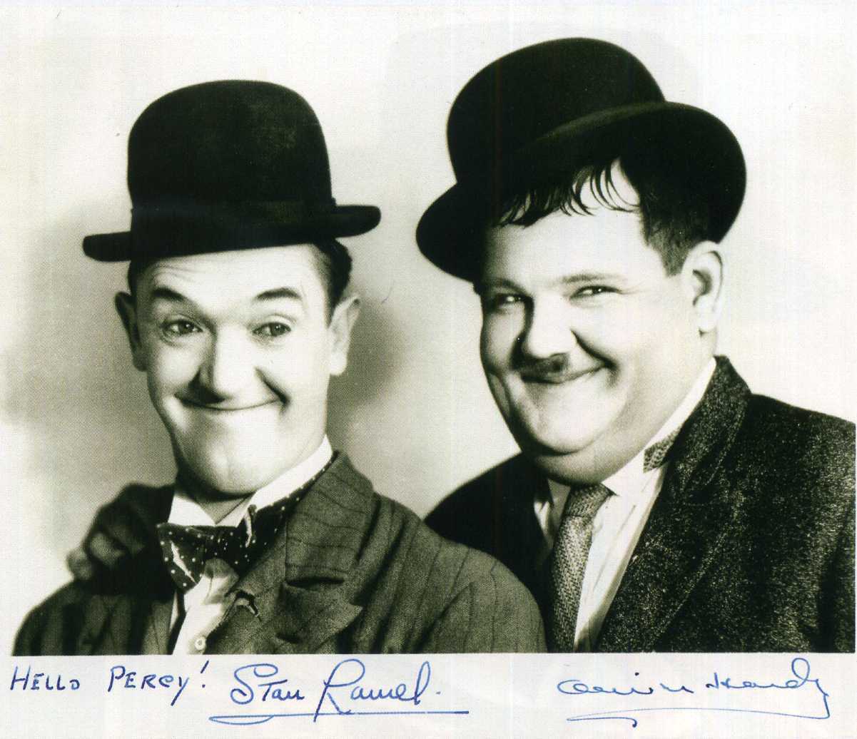 LAUREL & HARDY Signed Photo Poster paintinggraph - Comedy Film Star Actors - preprint