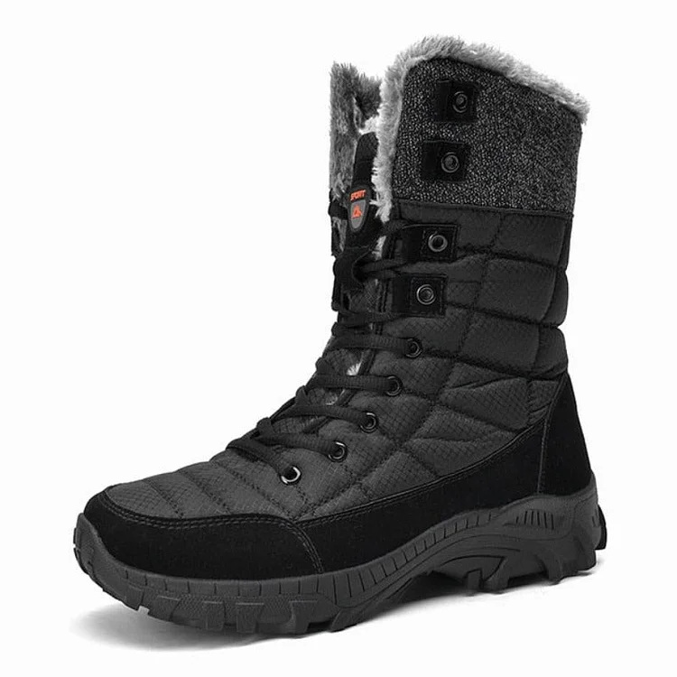 Men Orthopedic Shoes Foldable Collar Hiking Snow Boots Radinnoo.com