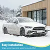 [US Local Warehouse] 50 Packs Universal Disposable Car Covers (12.5x21.6 Ft) Clear Plastic Car Covers Waterproof All Weather for Automobiles with Elastic Band for Outdoor Snow/Rain Weather Protection