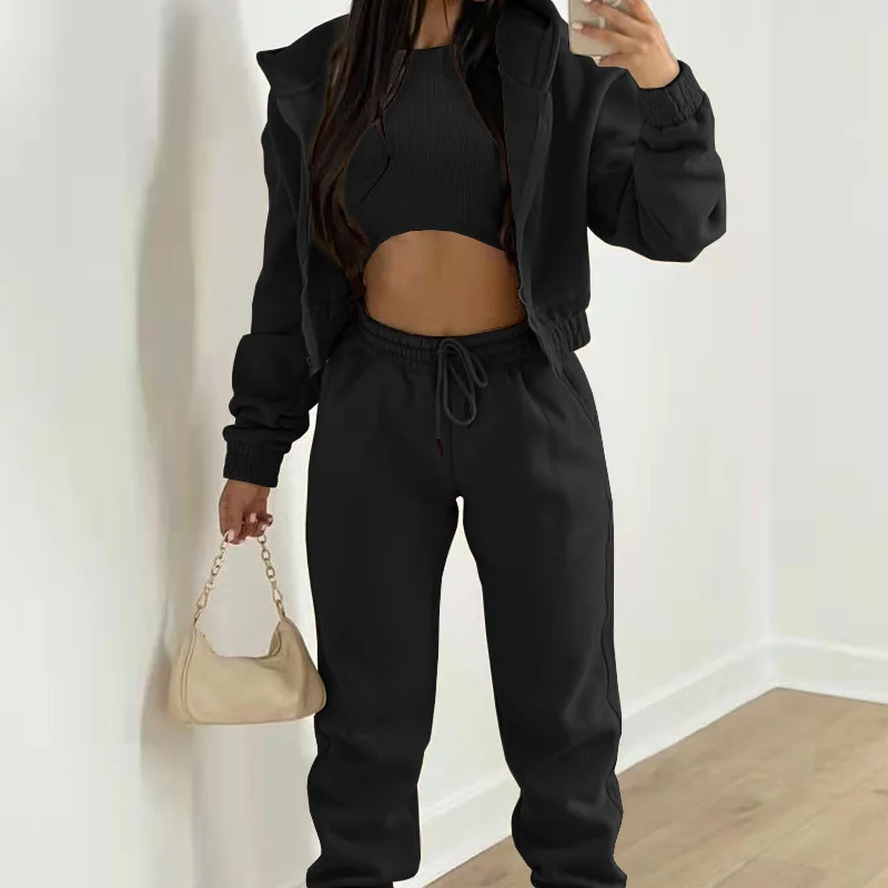 Pongl Pongl Women's Wear Fleece Hoodie Sports Fashion Hoodie Winter Wear Women's A Set