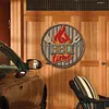 Heure du barbecue - Plaques rondes en m&eacute;tal(30*30cm)