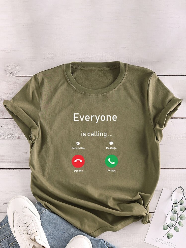 Cartoon Print Short Sleeve O neck Casual T Shirt For Women P1826537
