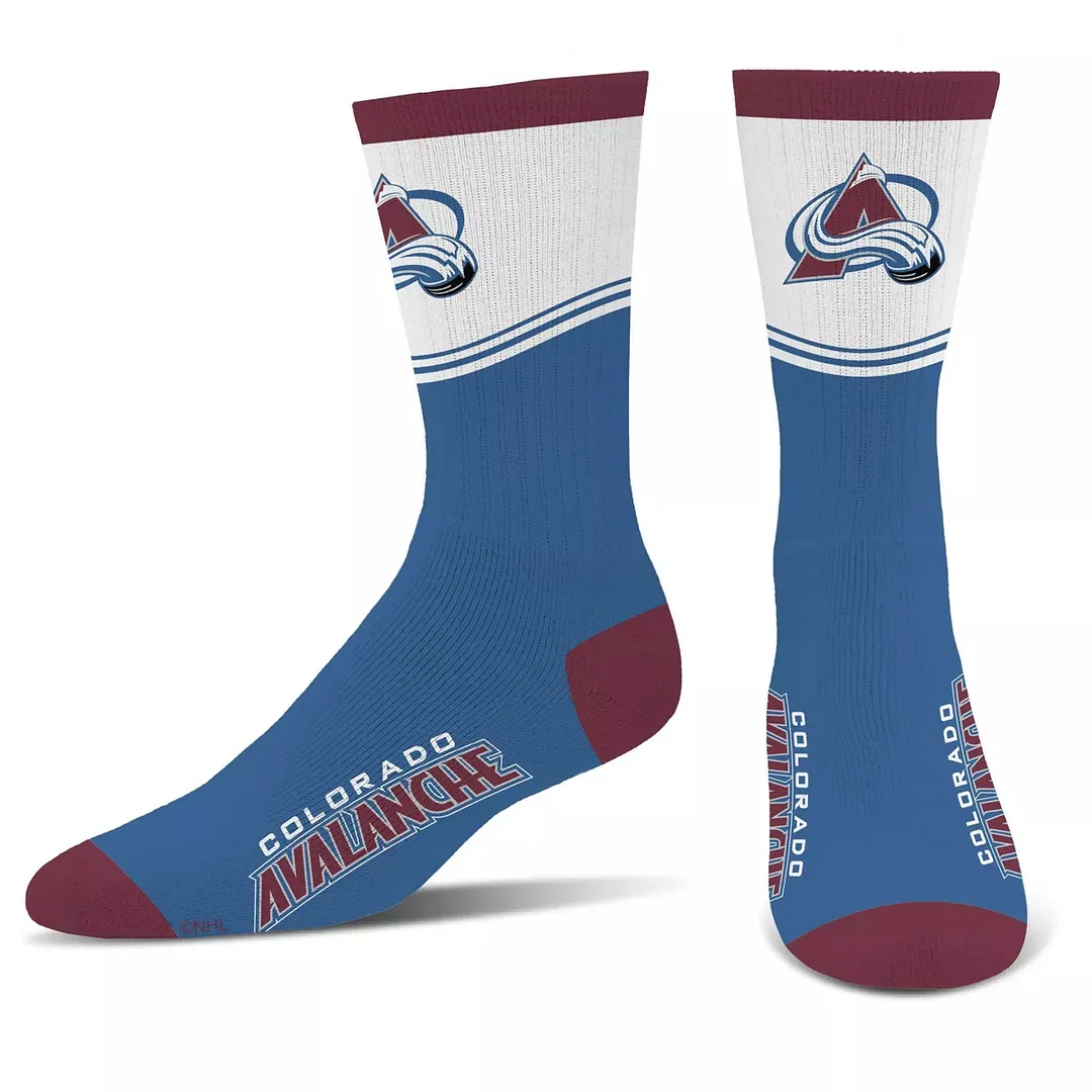 NHL Colorado Avalanche Divide Secondary Large Crew Socks
