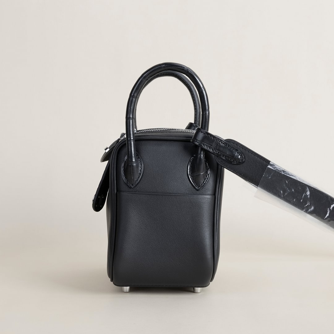 Mini Lindy Touch Swift/Matte Alligator Crocodile leather 89 Noir PHW