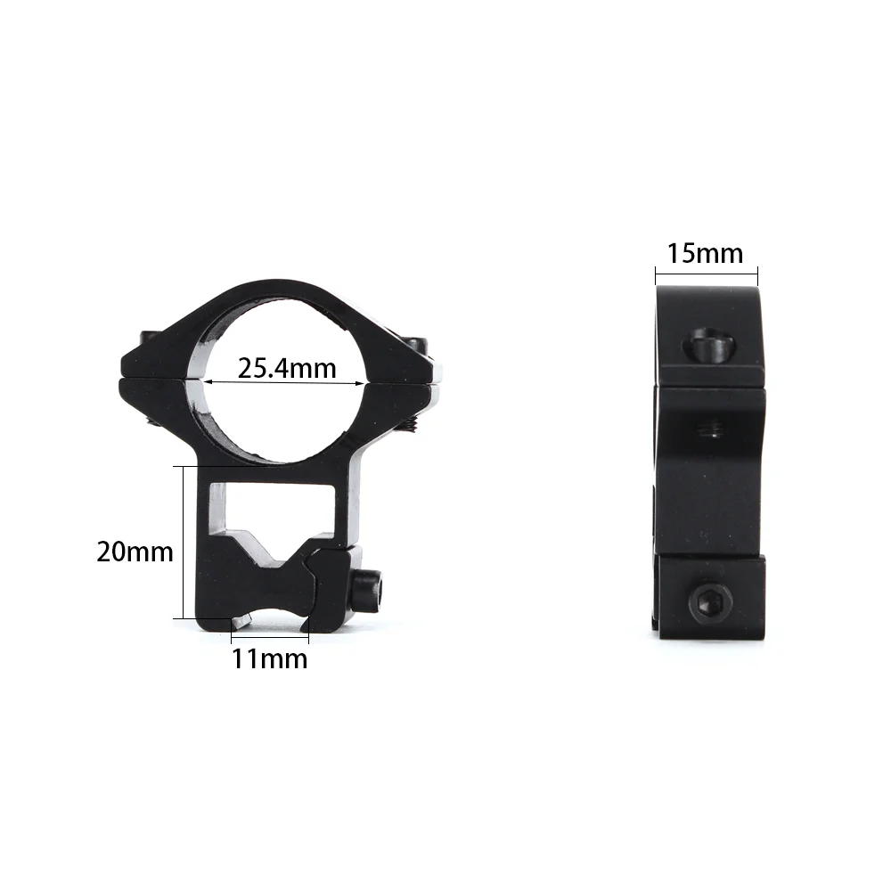 ohhunt® 25.4mm 30mm Diameter 11mm Dovetail Ring Mount Med High Profile